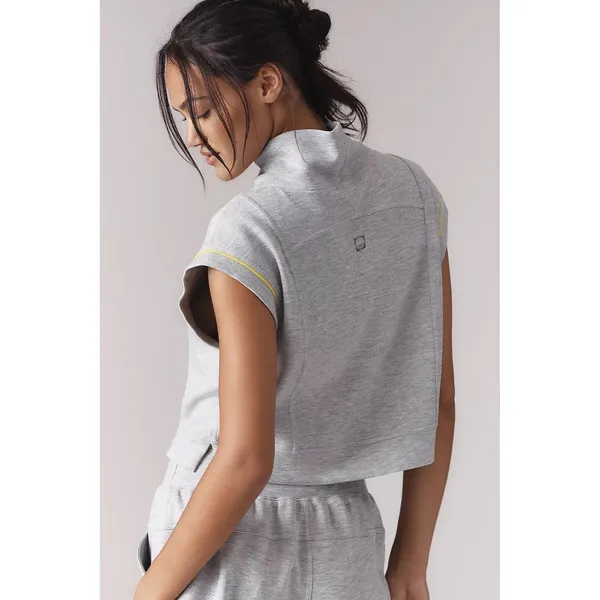 Anthropologie Daily Practice Womens Mock Neck Athleisure Muscle Tank Grey XS - Image 2