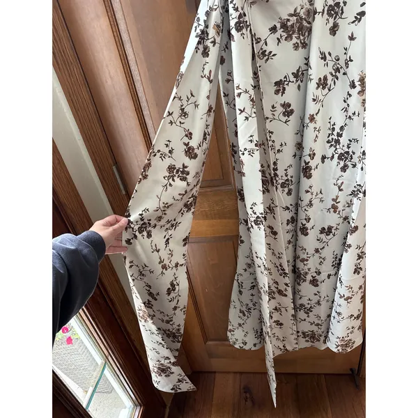 SAU LEE Callie Gown in Beige Multi Floral Size 8 NEW - Image 5