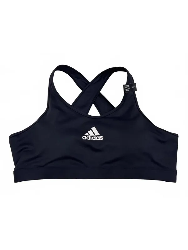 NWT Adidas Power Train Black Medium Support Sports Bra Plus Size 2XLC - Image 3