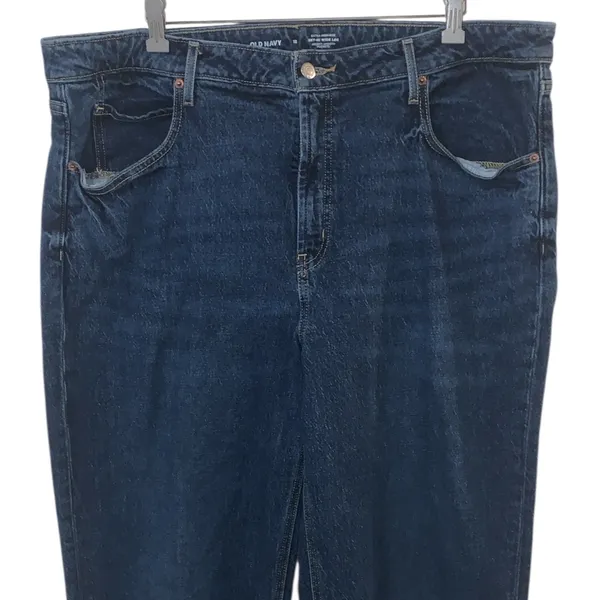 Old Navy Extra High Rise Sky Hi Wide Leg Blue Jeans Woman’s 18 - Image 2