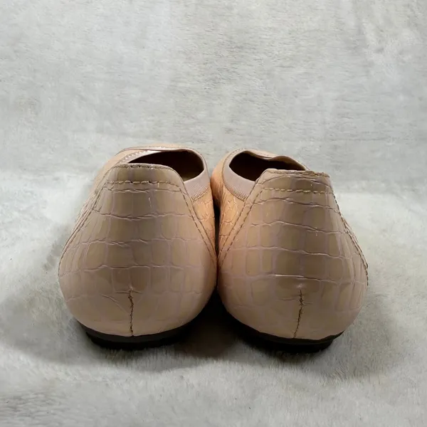 Vionic Caroll Peach Croc Patent Leather Ballet Flats Orthotic Shoes Womens 7 - Image 6