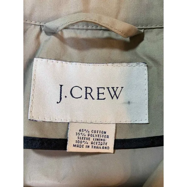 J Crew Trench Coat Women's Small Prepcore‎ Minimalist Classic Jacket READ - Image 3