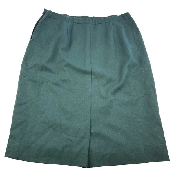 Pendleton Wool Skirt Size 32" Waist @Medium Pencil‎ Lined Green Preppy - Image 3
