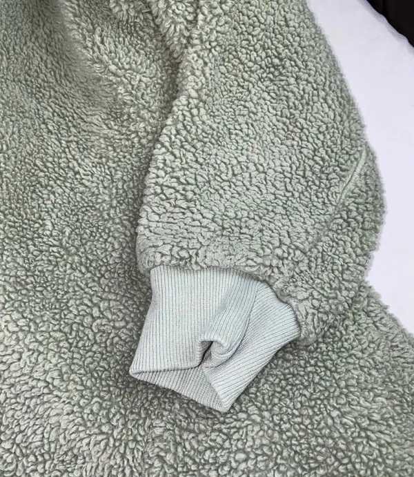 Fuzzy sweater cardigan Green - Image 6