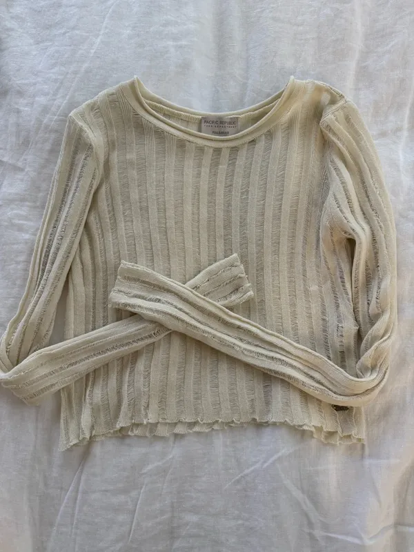 Pull & Bear Sheer Knitted Sweater - Image 2