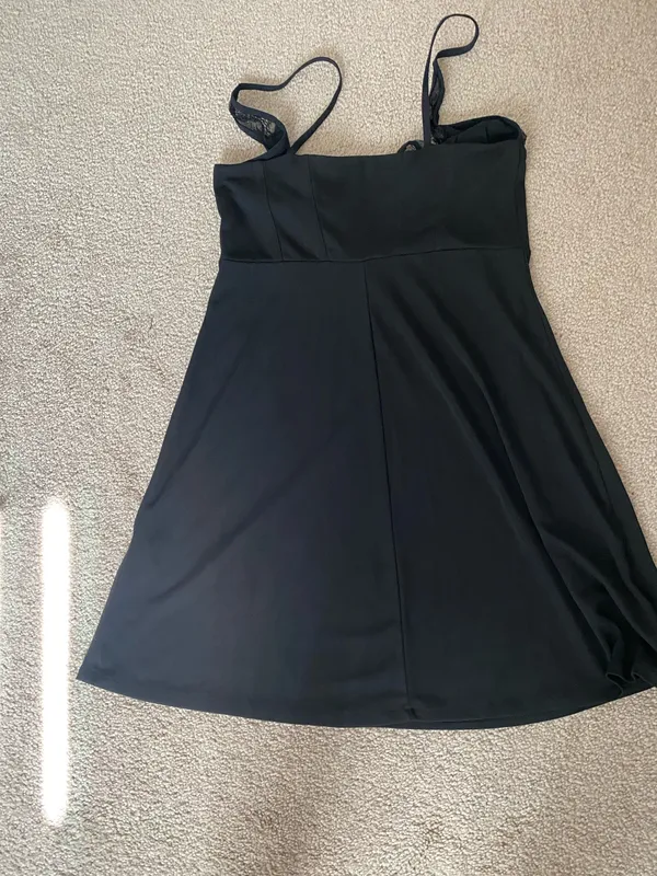 Zara Black Lace Bustier Slip Dress- Size Med - Image 7