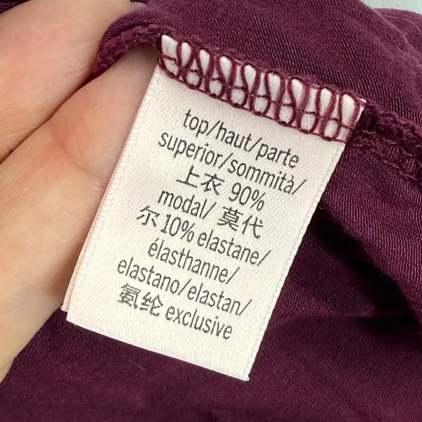 Victoria's Secret Burgundy Lace Trim Cami Top XL‎ Modal Spandex - Image 5