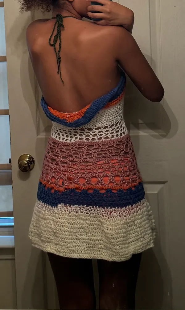 Multicolor Crochet Dress/coverup - Image 2