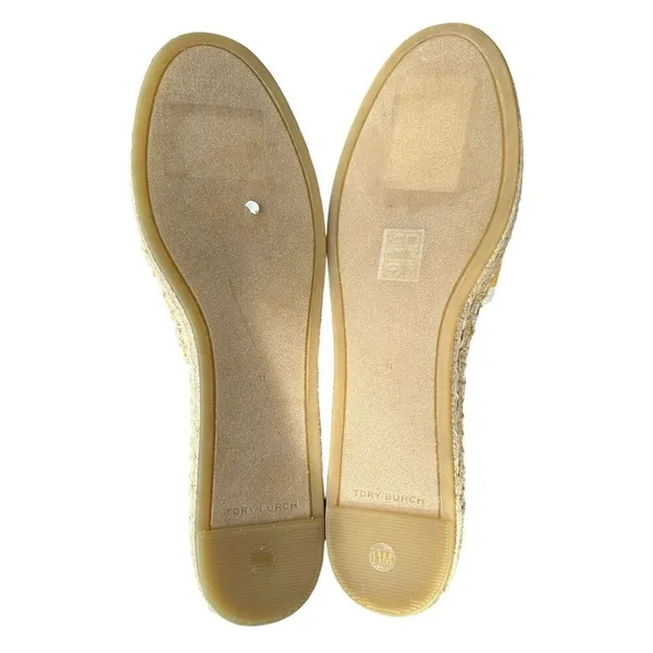 TORY BURCH Fray Stripe Espadrille Flat In Citrus, Size 11, NWOT - Image 6