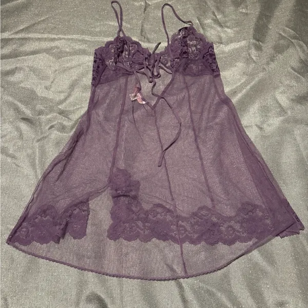 Victoria's Secret Purple Lace Chemise - Image 2