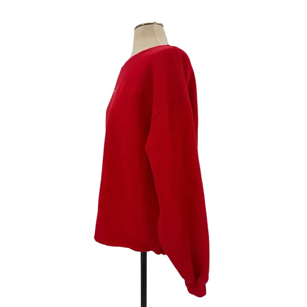 The Mayfair Group Bad Days Graphic Oversized Raw Hem Sweatshirt Red M/L - Image 5