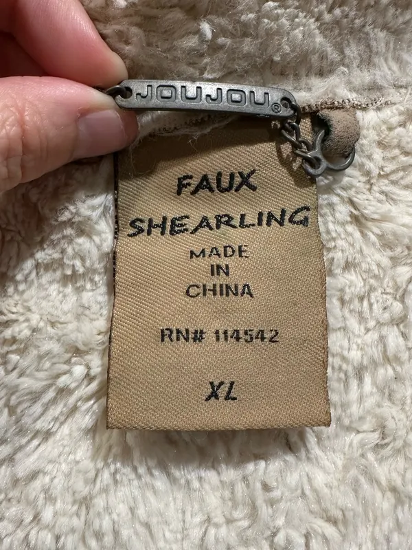 JouJou Tan Faux Shearling Jacket Size XL - Image 11