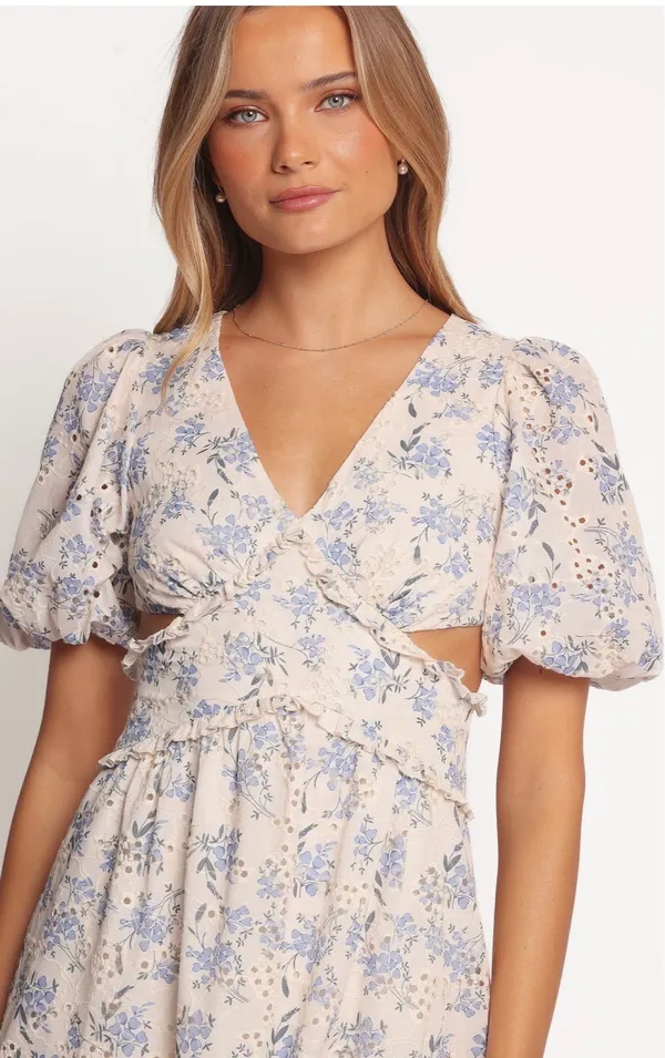 Petal and Pup Jemima Flora Eylet Cutout Maxi Dress - Image 4