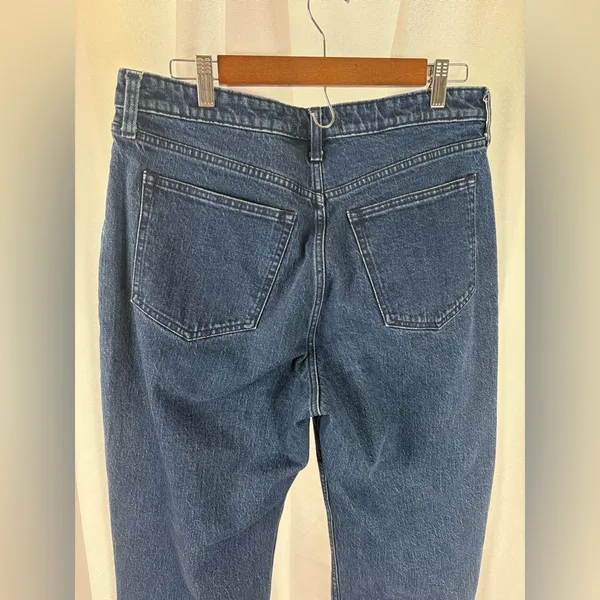 Abercrombie High Rise 90s‎ Relaxed Jean Raw Hem 31/12L long EUC - Image 6