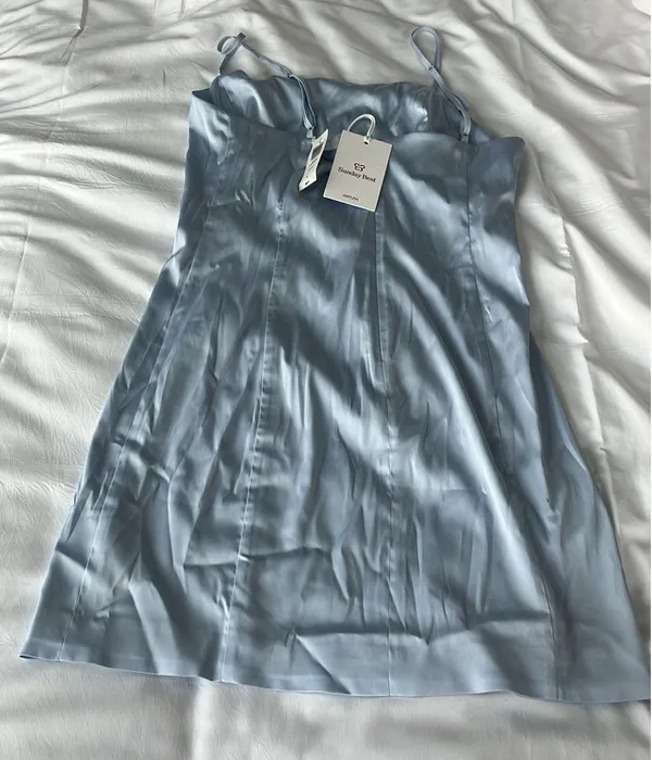 Sunday Aritzia Best Dress Mini Blue  - Image 4