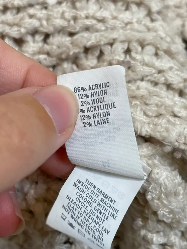Aerie Beige Open Knit Turtleneck Sweater - Image 5