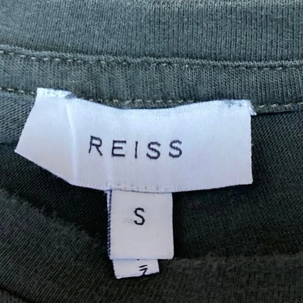 Reiss Women's Green Short Sleeve Crew Neck Cotton Basic T Shirt Tee Top Size S - Image 3