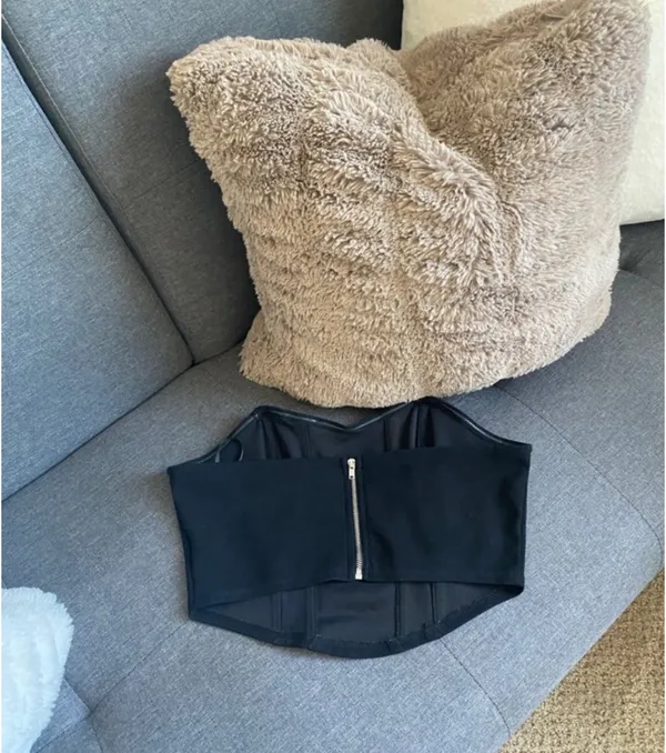Black corset crop top Size M - Image 5