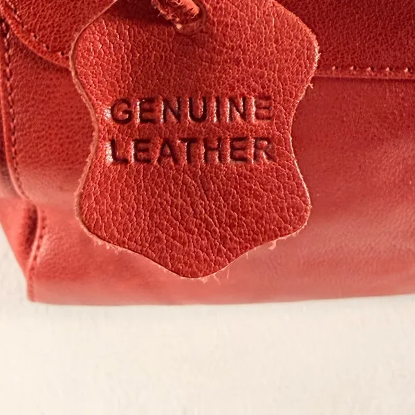 Spikes‎ & Sparrow Leather Zip Satchel Bag Purse in Red - Image 3