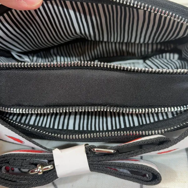 Brighton Crossbody Bag Small Black Heart Webbed Strap Camera‎ Bag - Image 6