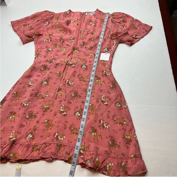 Reformation Mya Dress Floral Zip Back‎ Womens Size 6 Pink Floral NEW *TINY FLAW - Image 10