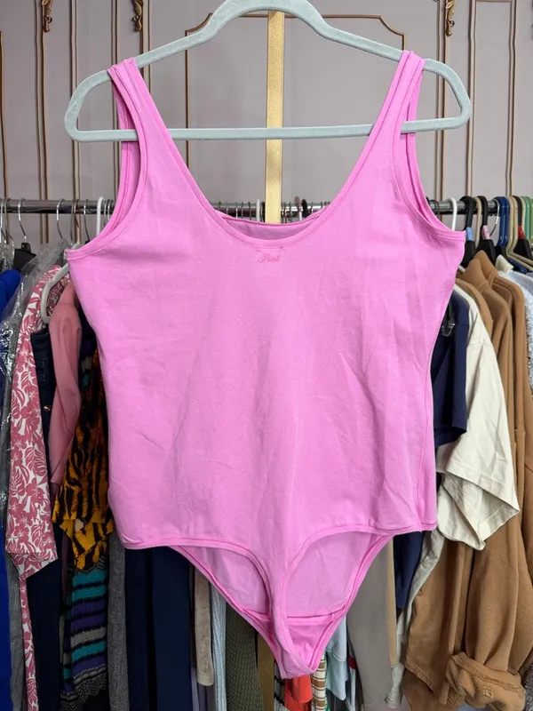 Victoria's Secret PINK Fuchsia Pink Cotton Bodysuit. Size XXL - Image 4