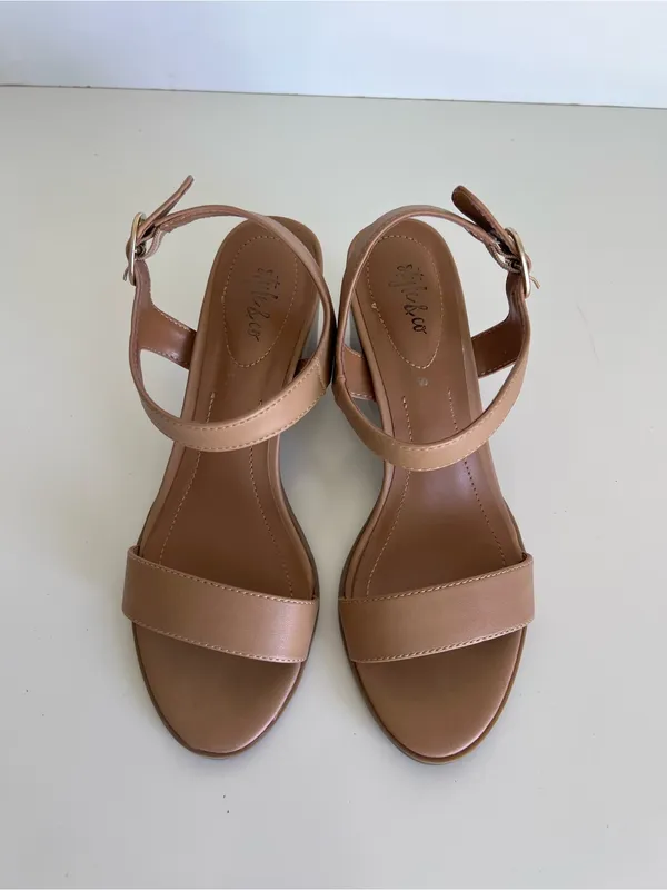 Style & Co. Ankle Strap Block Heel Sandal Tan Nude - Image 2