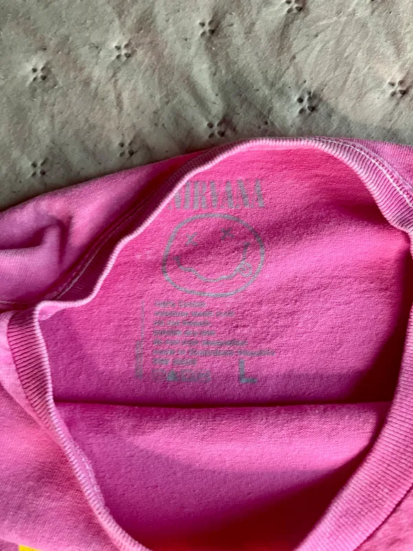 Nirvana Tee Pink Size L - Image 2