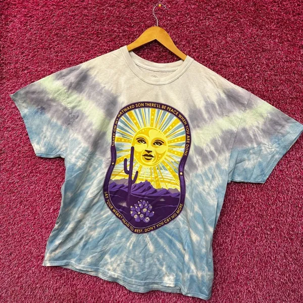 Kansas Carry On My Wayword Son Lyrircs Tie Dye Tshirt 2xl - Image 3