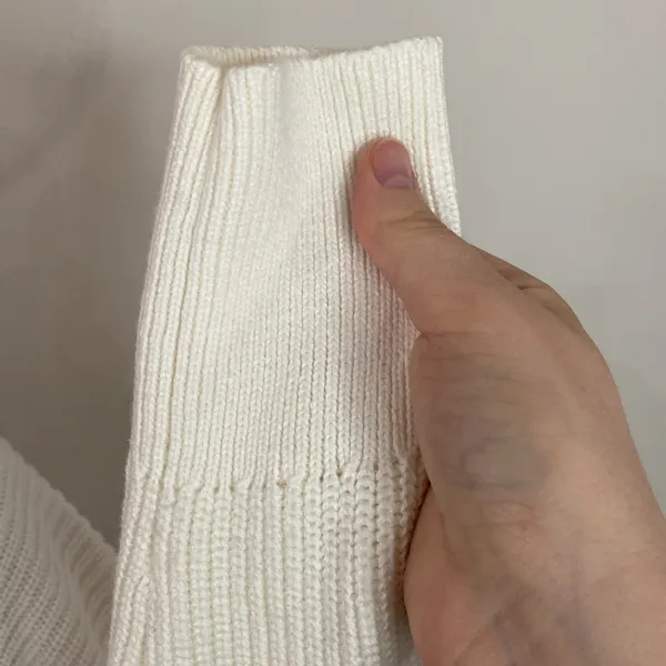 J Crew Ribbed cotton cashmere blend relaxed turtleneck sweater in ivory size XS - Image 8