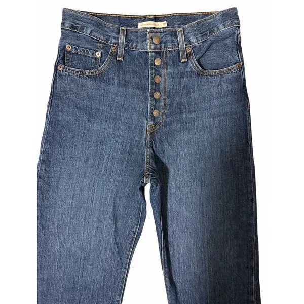 Levis Ribcage Straight Ankle Snap Button Fly Jeans Women's‎ Size 29 - Image 3