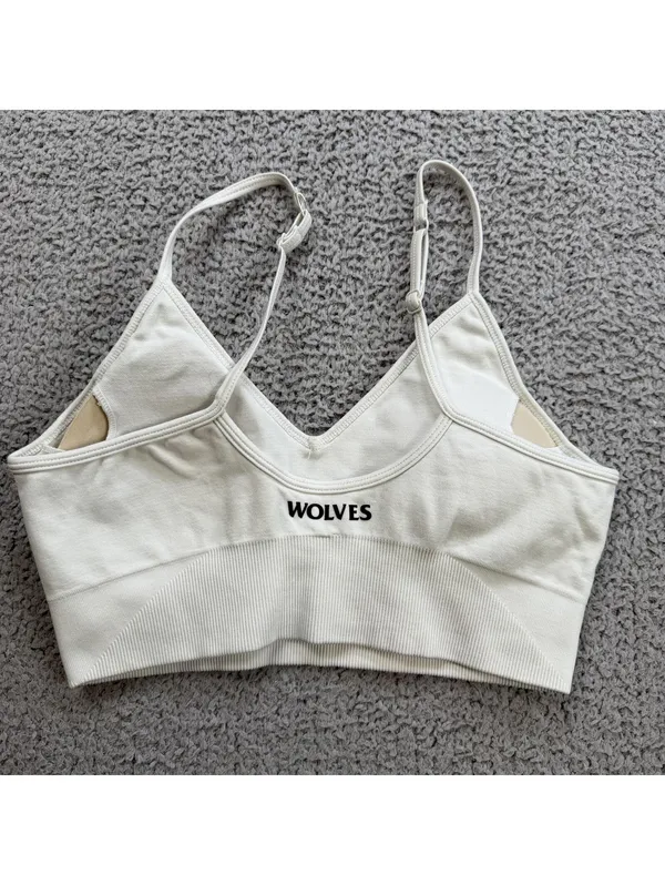 Darc Sport Wolves 2015 SHE Seamless Sports Bra White Adjustable Bodybuilding Gym - Image 2