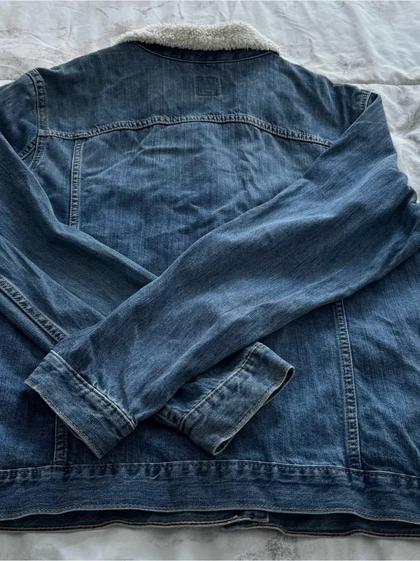 GAP Icon Light Blue Sherpa-Trim Denim Jacket, size 2XL plus outdoor casual - Image 11