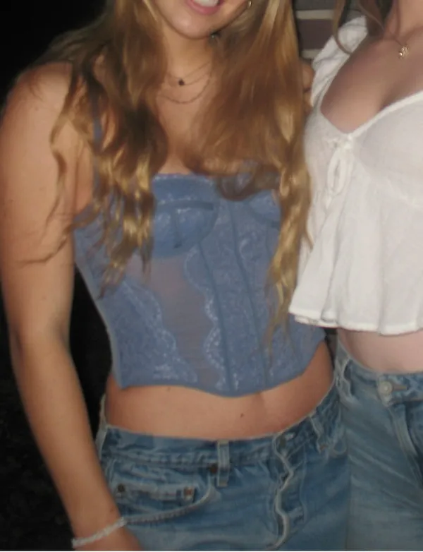 Dusty Blue Corset Top - Image 5
