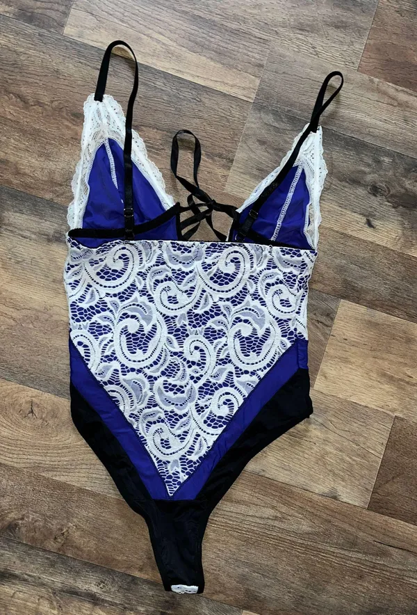Lace Cami Bodysuit Purple Size M - Image 2