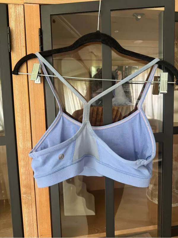 Lululemon Flow Y Bra IV sports racerback Lullaby periwinkle mesh luon - Image 4