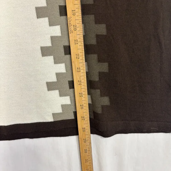 Attesa Premaman‎ Mockneck Maternity Sweater Vest Sz S/M Brown Preppy Academia - Image 8