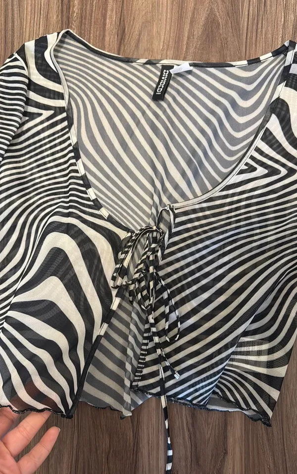 Divided Zebra Print tie top - Image 3