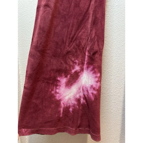 Victoria's Secret Y2K Pink Velour Pants Fold Over‎ Bootcut In Burgundy Size M - Image 9