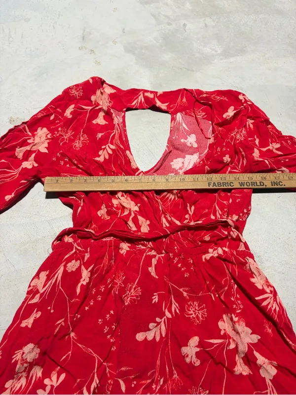 Gentle fawn Red Floral V-Neck Romper large - Image 10
