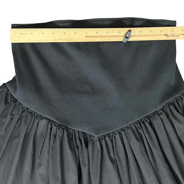 Anthropologie Black Strapless Basque Waist A-Line Midi Dress size 1X NEW Tags - Image 7