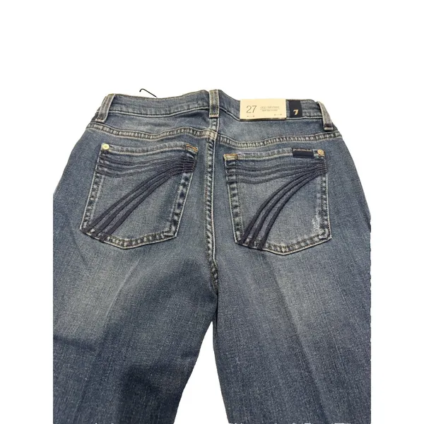 7 For All Mankind Dojo Agadir Tailorless Flare Jeans Size 27 NWT - Image 4