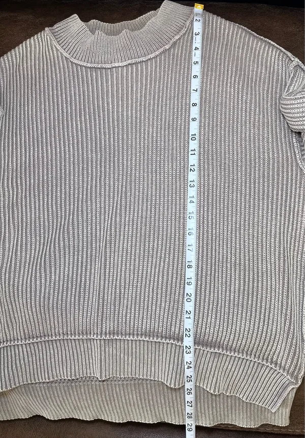 Zenana Sweater Oversized Side Slit - Cocoa S/M Cotton NWOT - Image 8