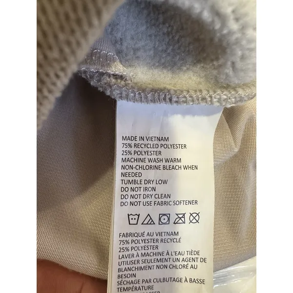 Prana Funnel Neck Pullover Sweater Beige Heather Women’s Large Snap Collar Cozy - Image 5