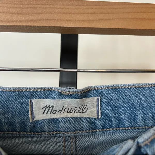 Madewell The Perfect Vintage Jeans Ellicott Wash Tapered‎ Denim Raw Hem Size 24 - Image 5