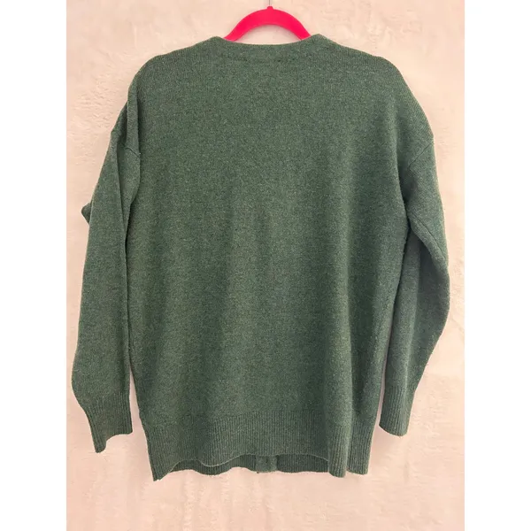 Madewell Merino Wool Blend Oversized Cardigan Sweater Green‎ XS CKP479585329 - Image 4