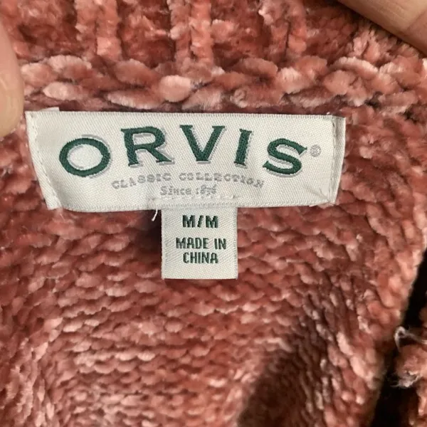Orvis super soft pink chenille pullover M chunky sweater - Image 3