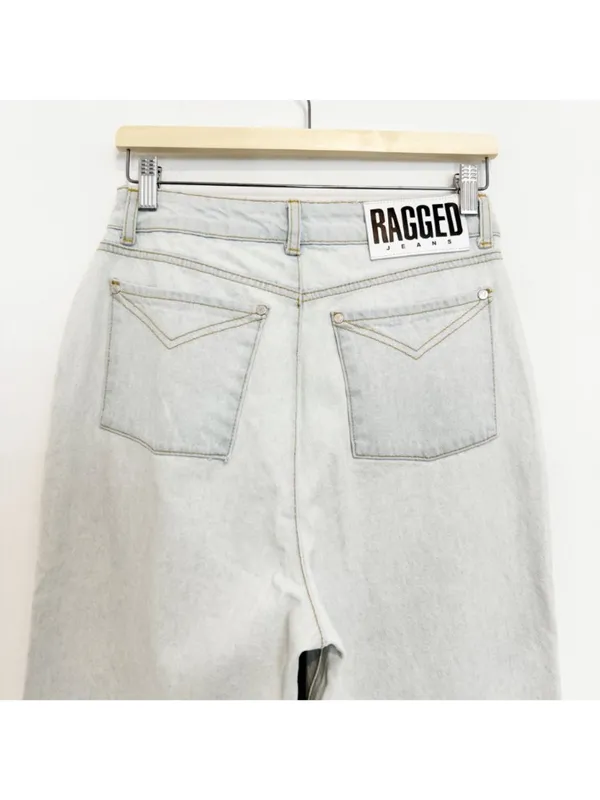 The Ragged Priest Dad Jeans Size 30 Light Wash Cotton‎ Baggy Y2K Grunge Slouchy - Image 8