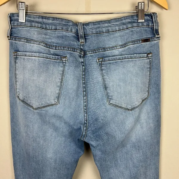 KanCan Jeans Womens 11/29 Blue Girlfriend Mid‎ Rise Distressed Denim Button Fly - Image 8