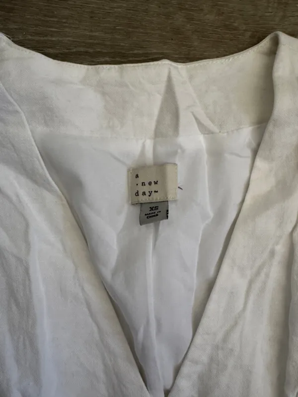 a new day White Mini Dress with Tortoiseshell Buttons - Image 2
